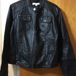Biker leather jacket